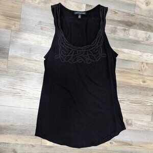 Black Tank Top with Decoration,  Women's M, saint tropez west